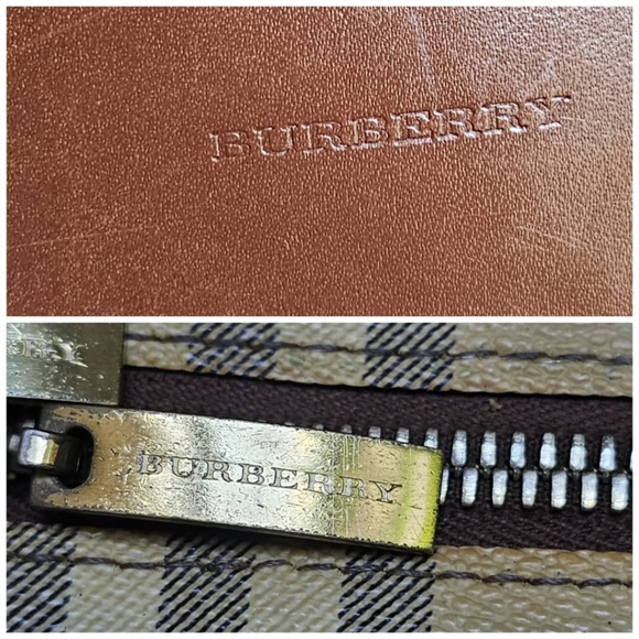 Authentic Burberry Haymarket check bag Brown - Picture 11 of 13